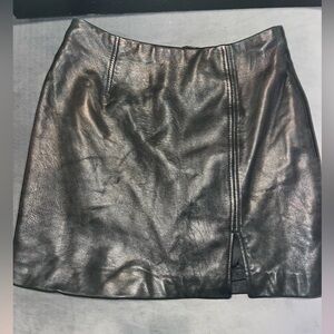 Express Black Leather Skirt